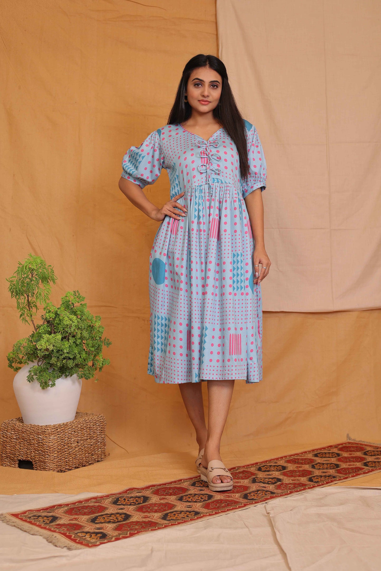 ANIKA'S BLUE BOW DRESS
