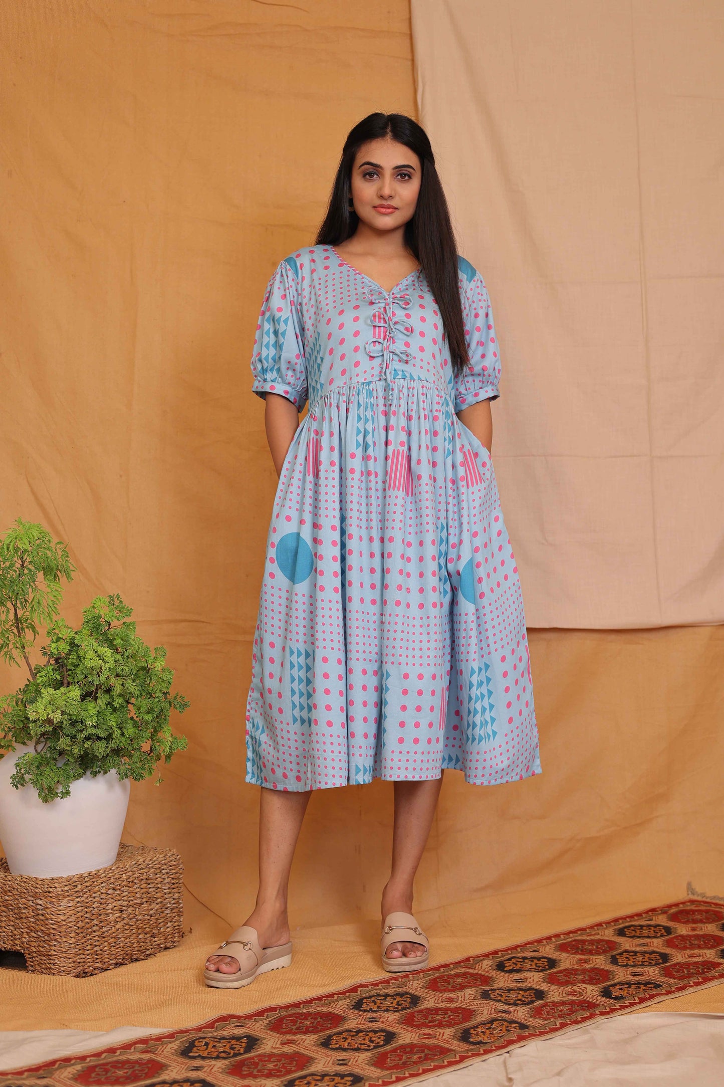 ANIKA'S BLUE BOW DRESS