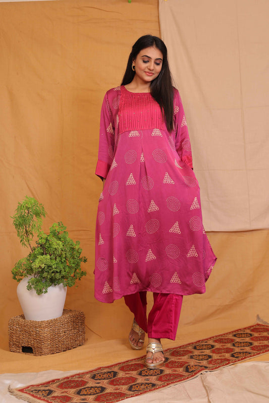 ROSIE HANDBLOCKPRINTED KURTA PANT SET